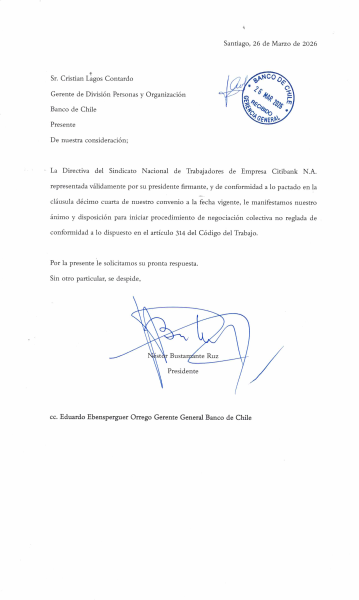 Carta Gerencia General